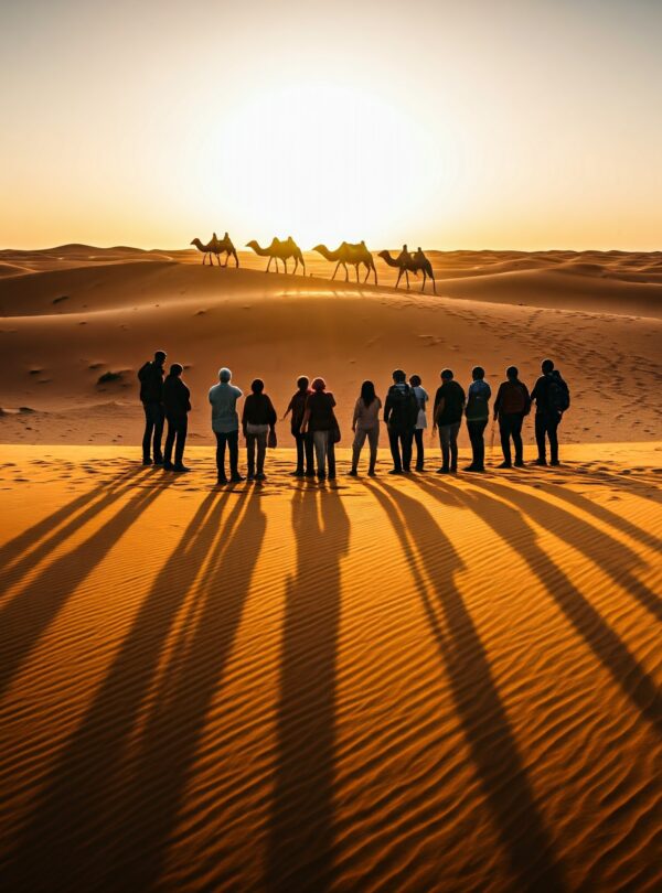 Walk through the heart of the breathtaking landscapes of the Tunisian desert during a hike.