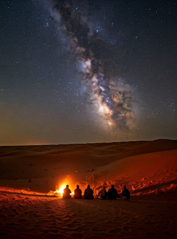 Vivez une nuit magique en bivouac sous les étoiles du désert lors de nos bivouacs.