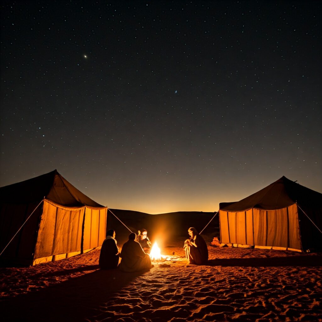 a night in a Berber camp in Tataouine