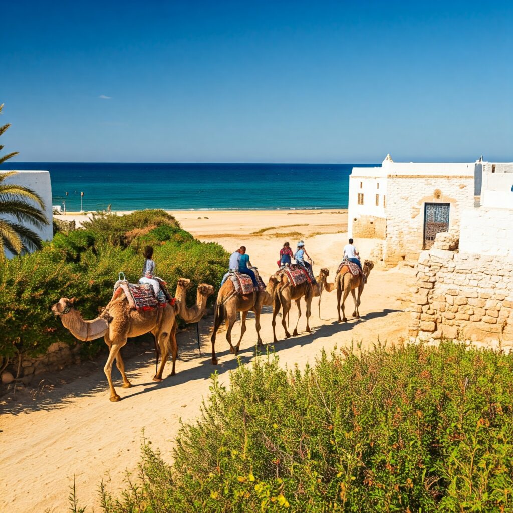 excursion en dromadaire dans les zones rurales de Djerba